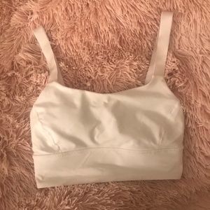 Lululemon white bra crop top w/ pads padded 4 XS